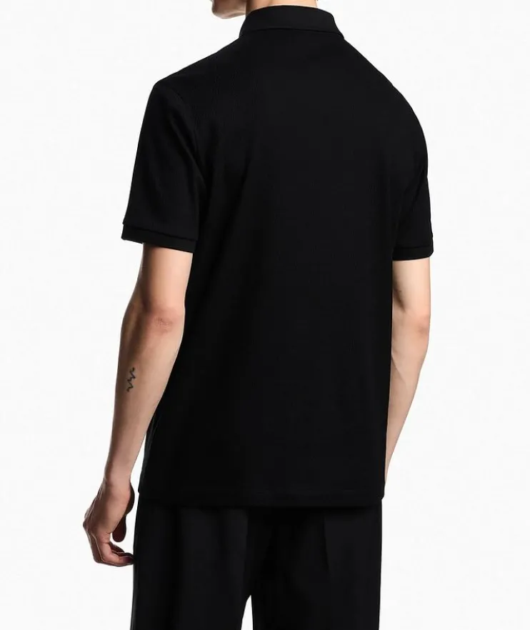 Jacquard Cotton Jersey Polo
