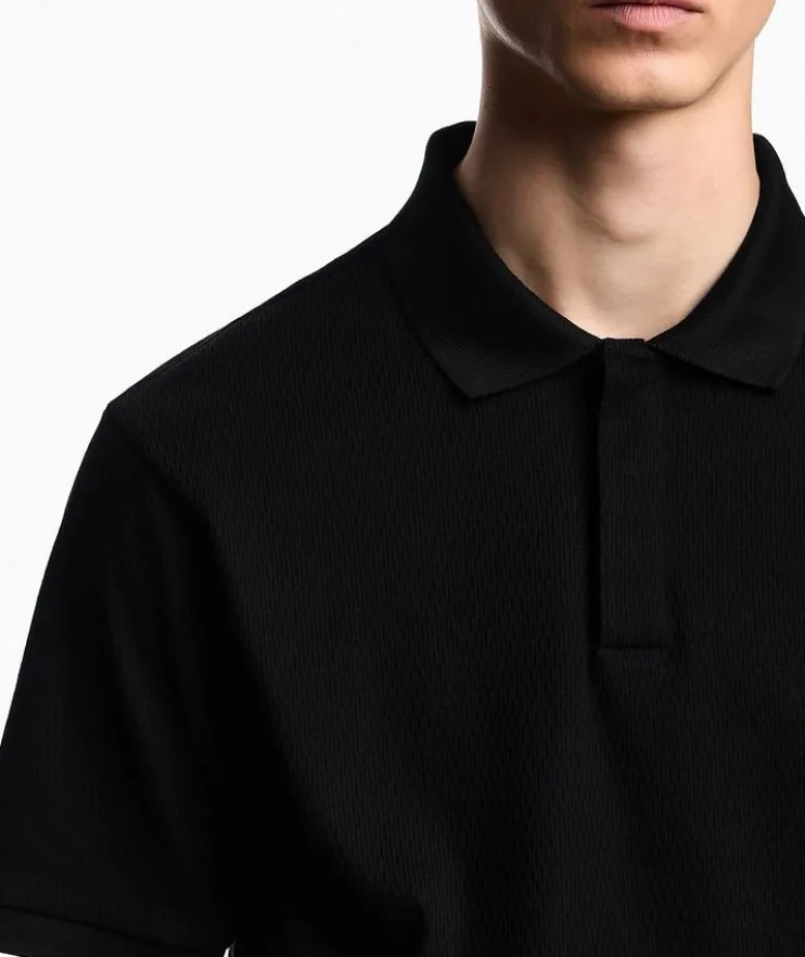 Jacquard Cotton Jersey Polo