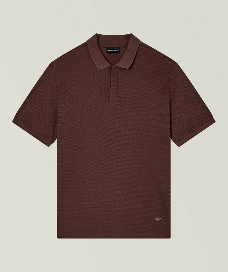Jacquard Cotton Jersey Polo