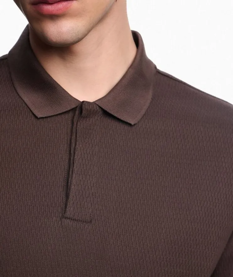 Jacquard Cotton Jersey Polo