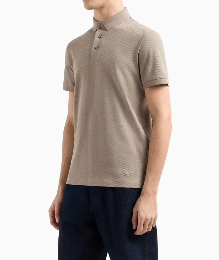 Jacquard Jersey Polo Shirt