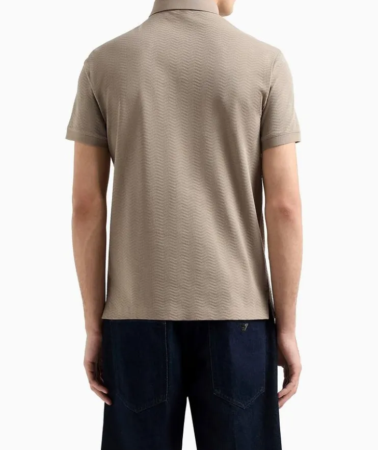 Jacquard Jersey Polo Shirt