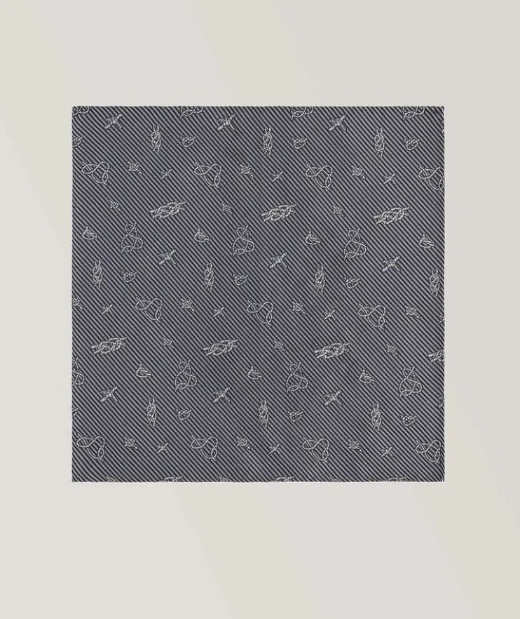 Jacquard Knot Silk Pocket Square