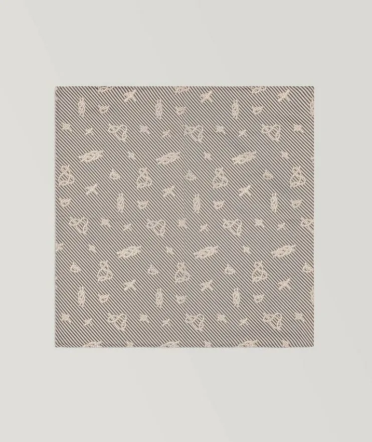 Jacquard Knot Silk Pocket Square