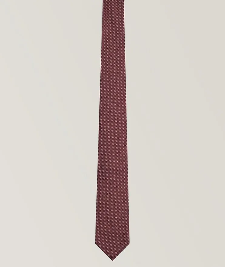 Jacquard Micro Motif Silk Tie