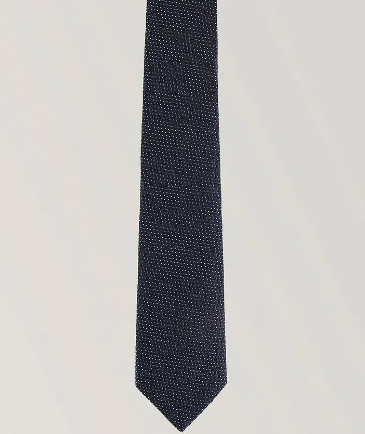 Jacquard Motif Silk Tie
