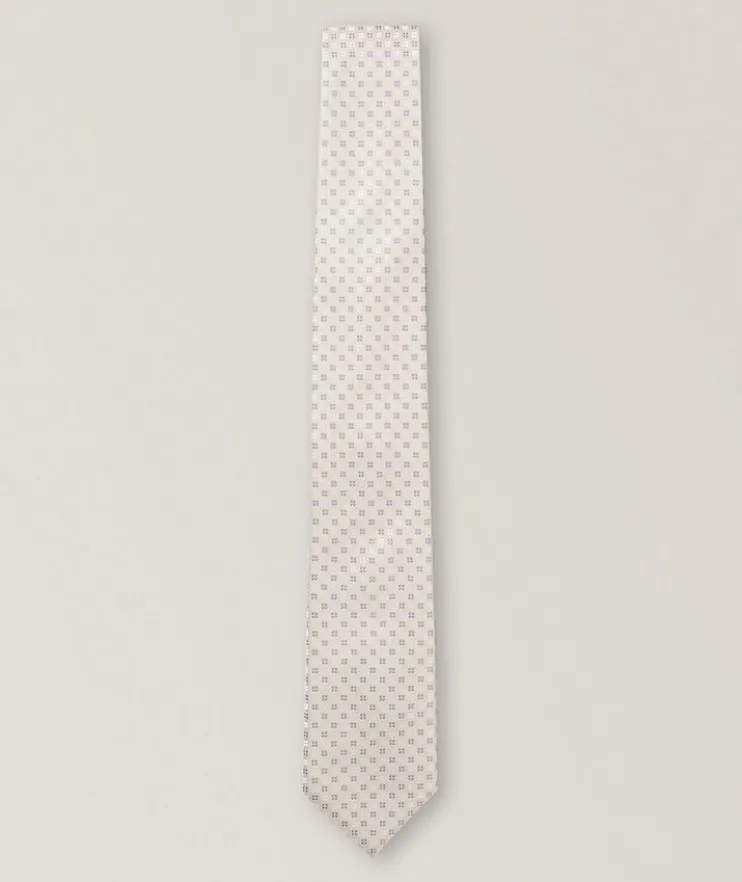 Jacquard Neat Silk-Blend Tie