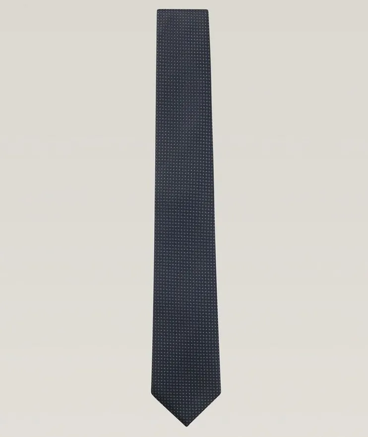 Jacquard Neat Silk-Blend Tie