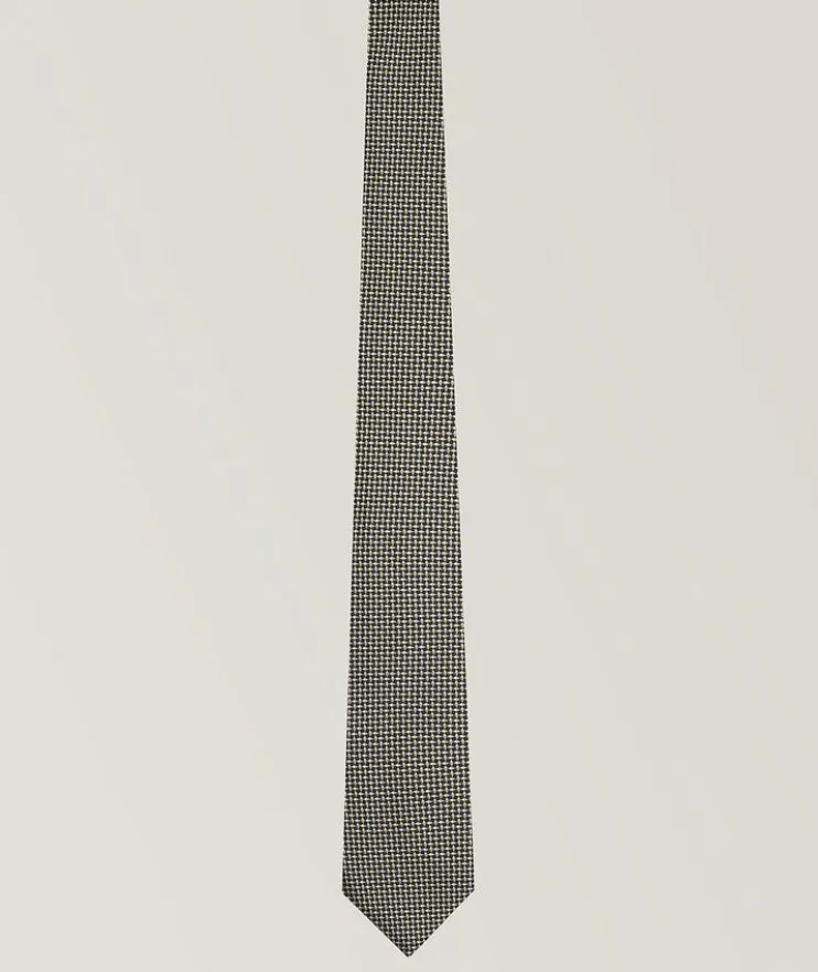 Jacquard Op-Art Silk Tie