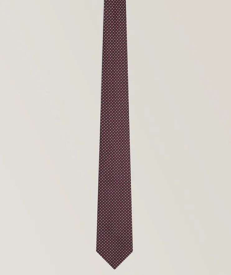 Jacquard Op-Art Silk Tie