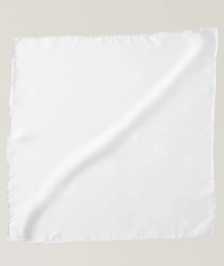 Jacquard Paisley Silk Pocket Square
