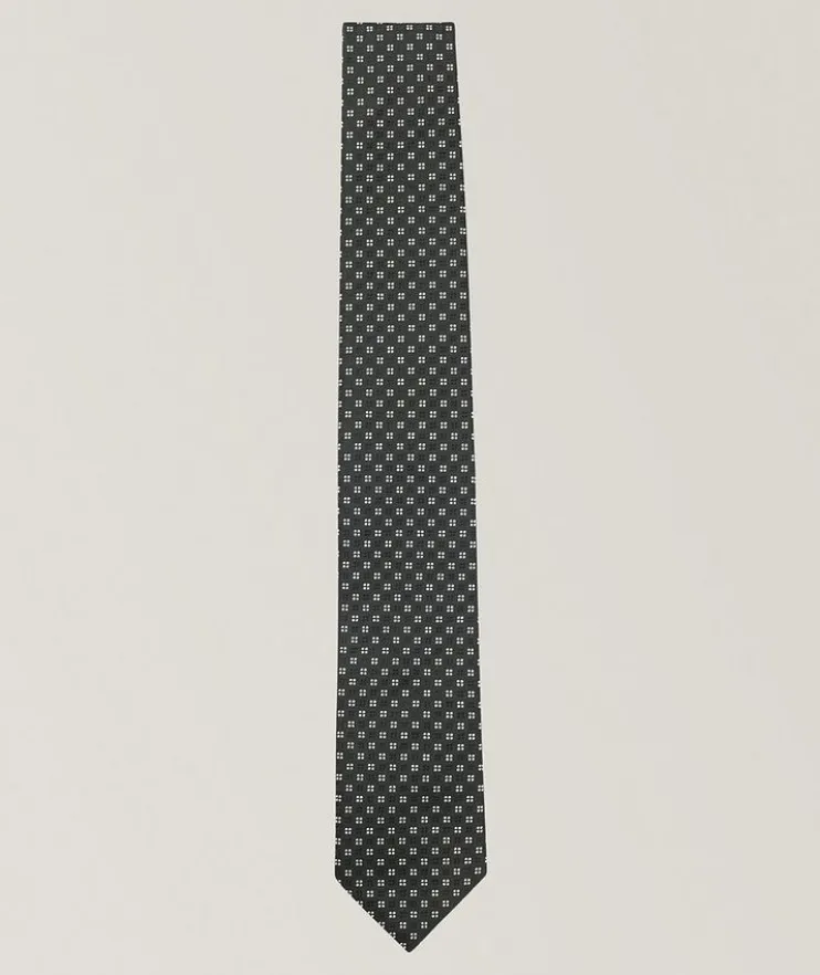 Jacquard Print Silk-Blend Tie