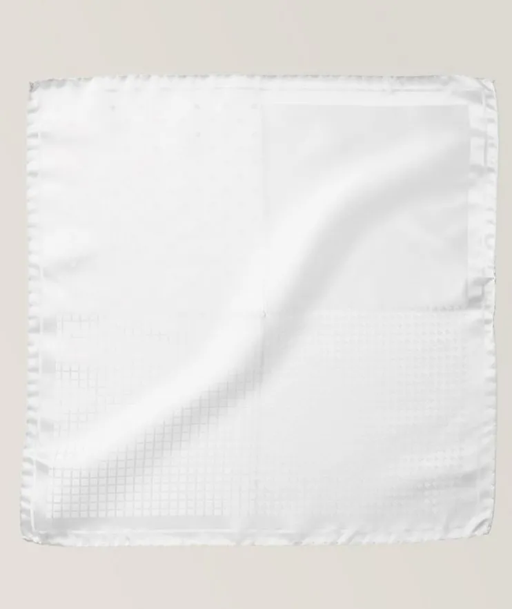 Jacquard Print Silk Pocket Square