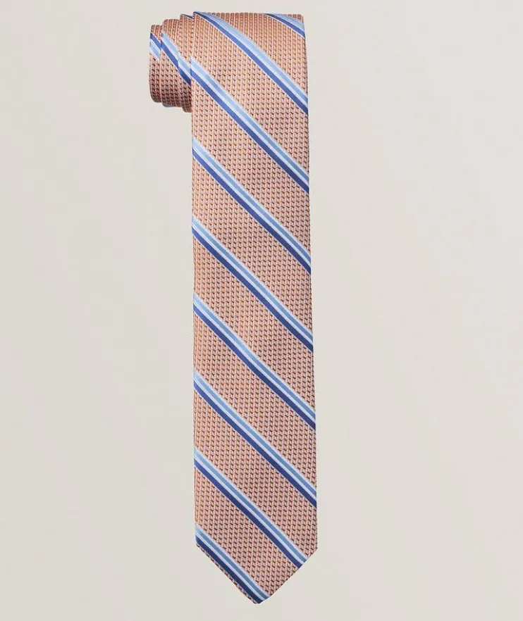Jacquard Stripe Silk Tie