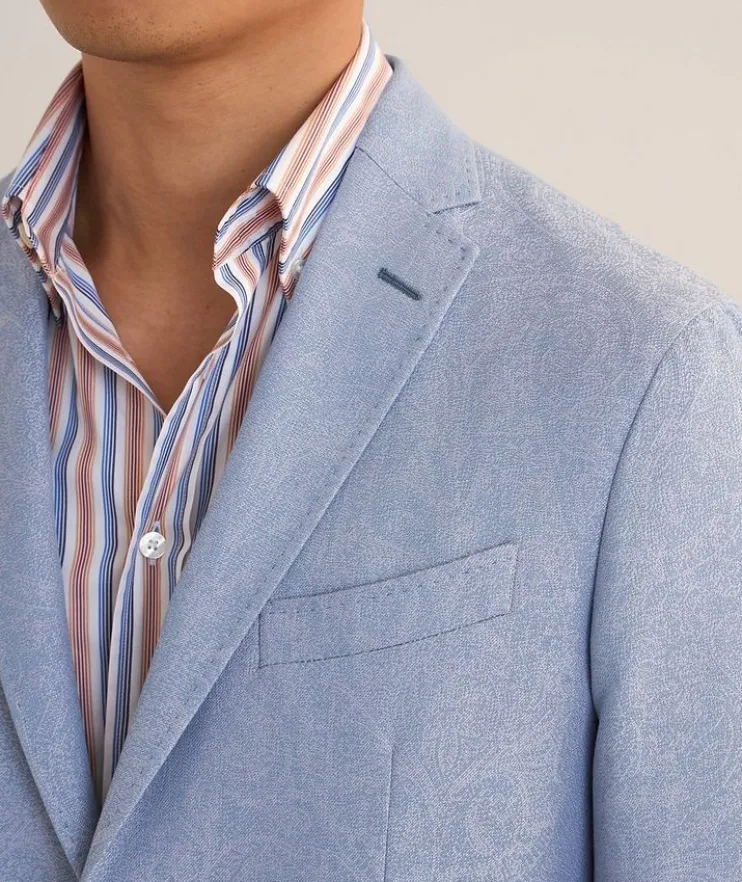 Jacquard Tonal Paisley Cotton Sport Jacket