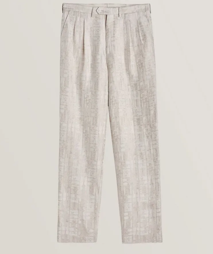 Jacquard Weave Technical-Blend Dress Pants