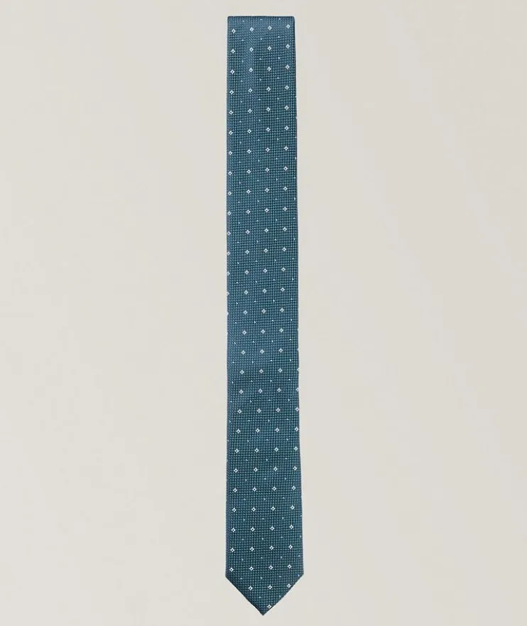 Jacquared Silk-Blend Tie