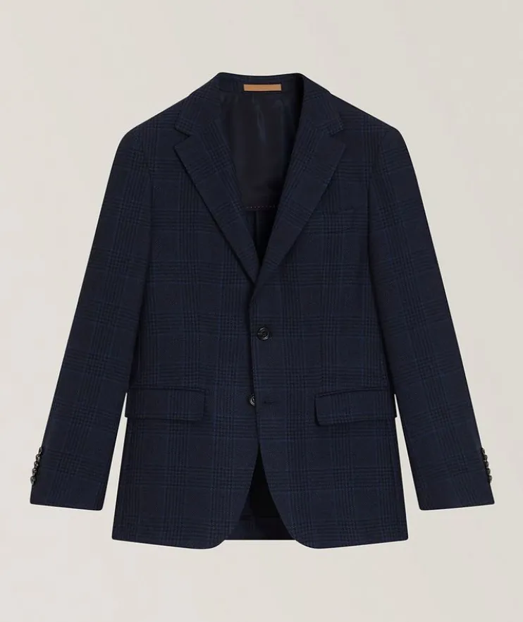 Jeff Plaid Wool-Cashmere Sport Jacket