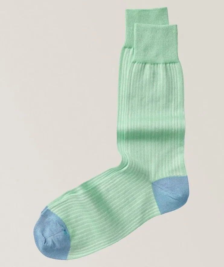 Jerod Ribbed Cap-Toe Socks