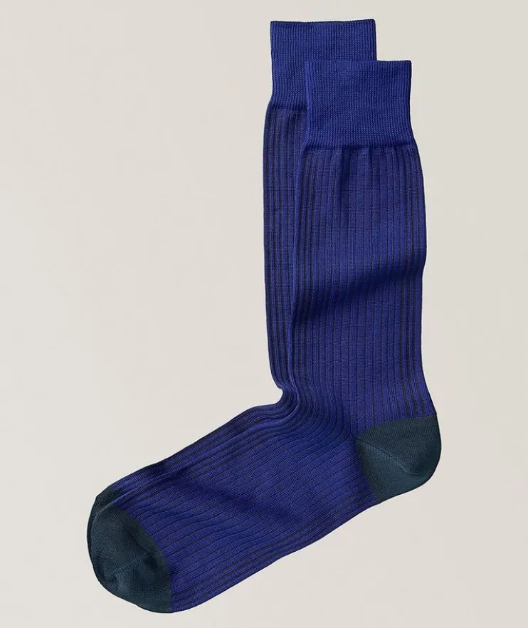 Jerod Ribbed Cap-Toe Socks