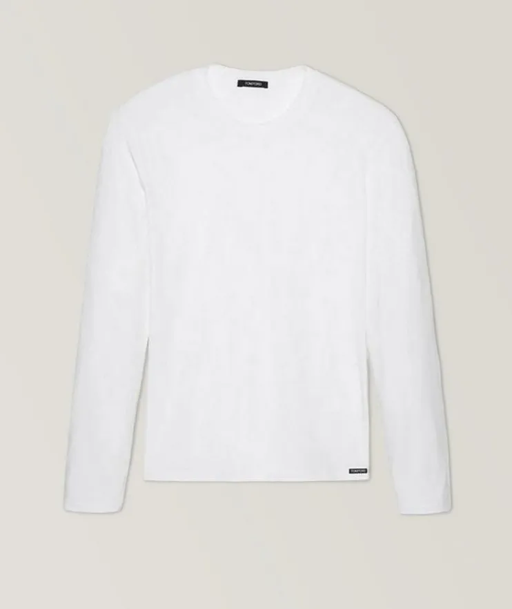 Jersey Crewneck Long Sleeve T-Shirt