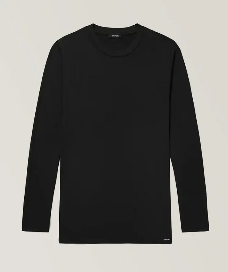 Jersey Crewneck Long Sleeve T-Shirt