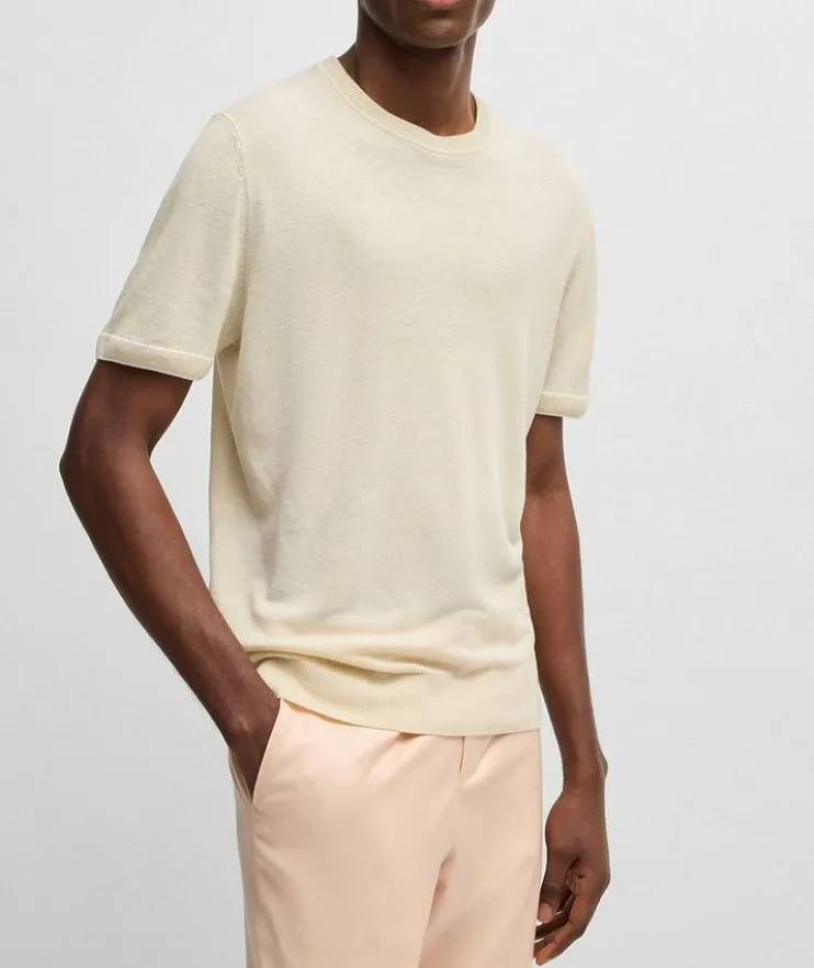 Jiovanni Linen-Blend Tipped Knit Sweater