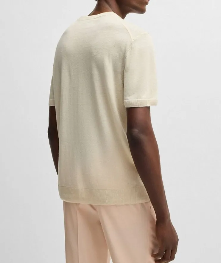 Jiovanni Linen-Blend Tipped Knit Sweater