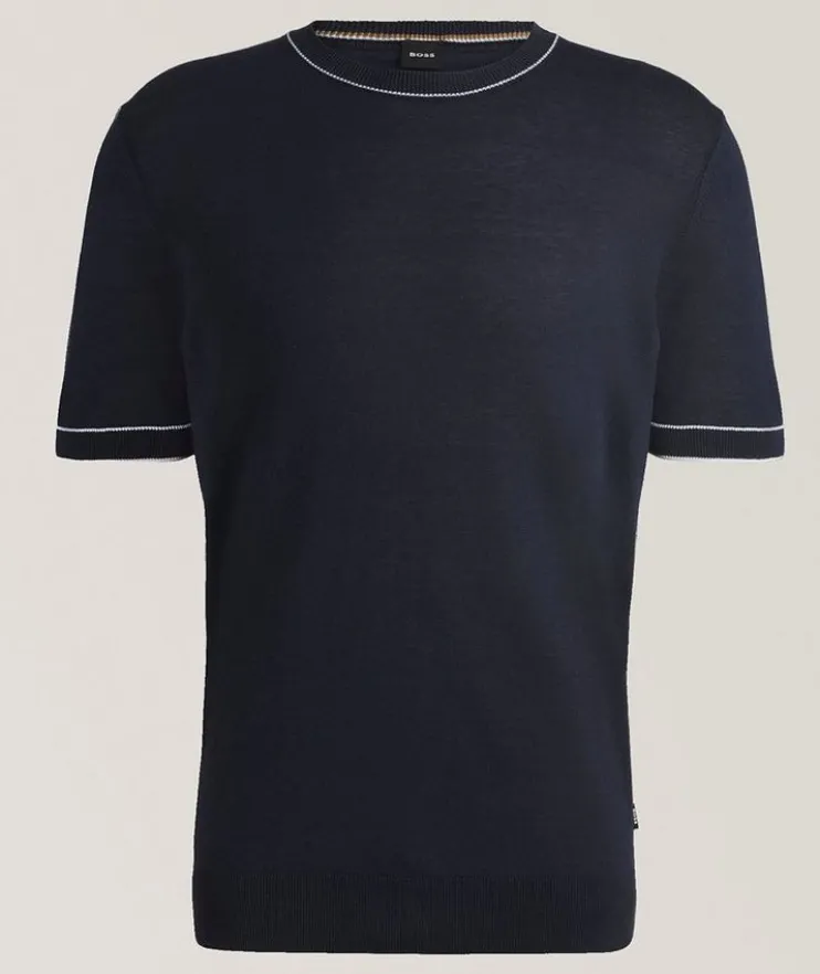 Jiovanni Linen-Blend Tipped Knit Sweater