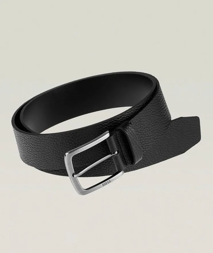 Jor Grained Leather Belt