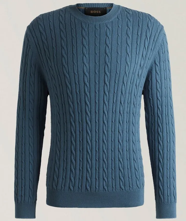 Julio Cable-Knit Crewneck Sweater
