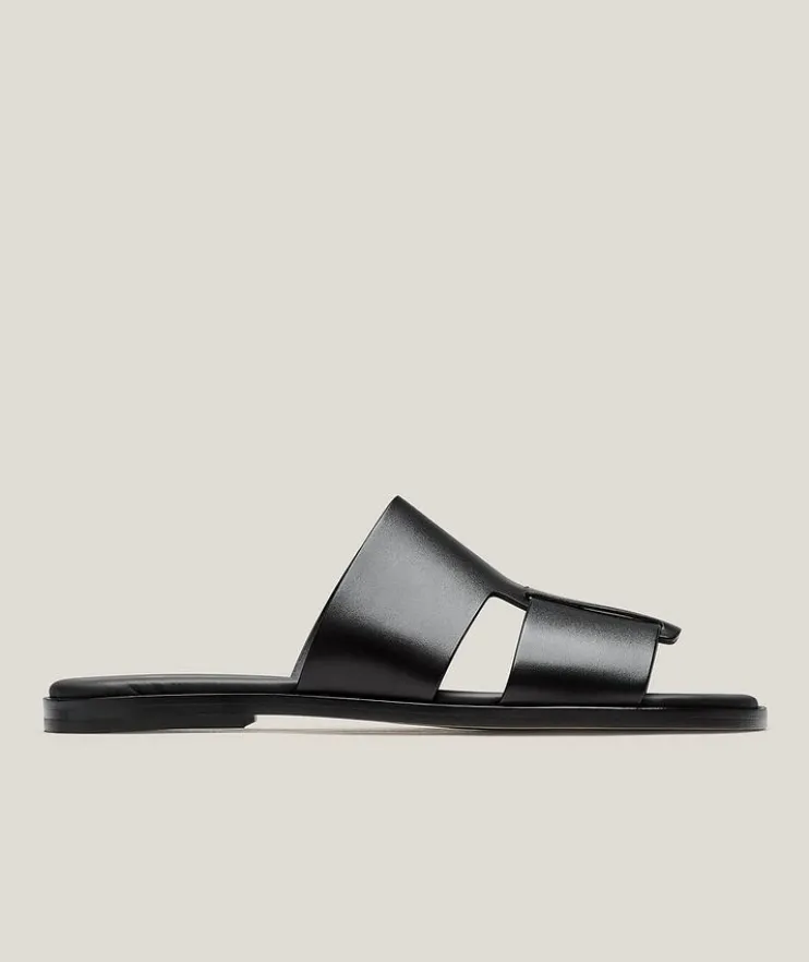Kael Leather Slide Sandals