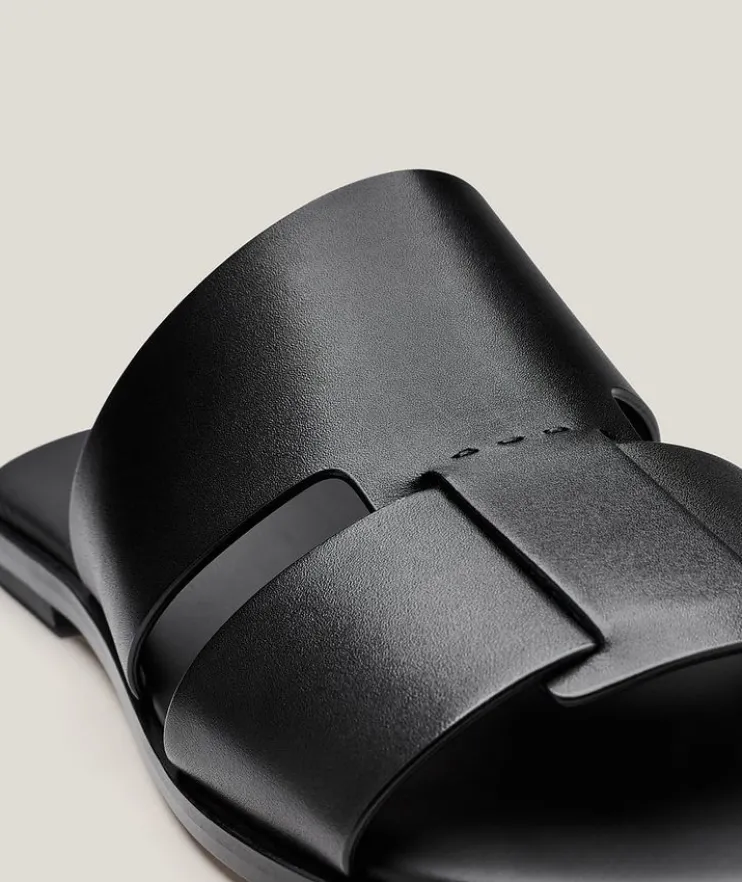 Kael Leather Slide Sandals