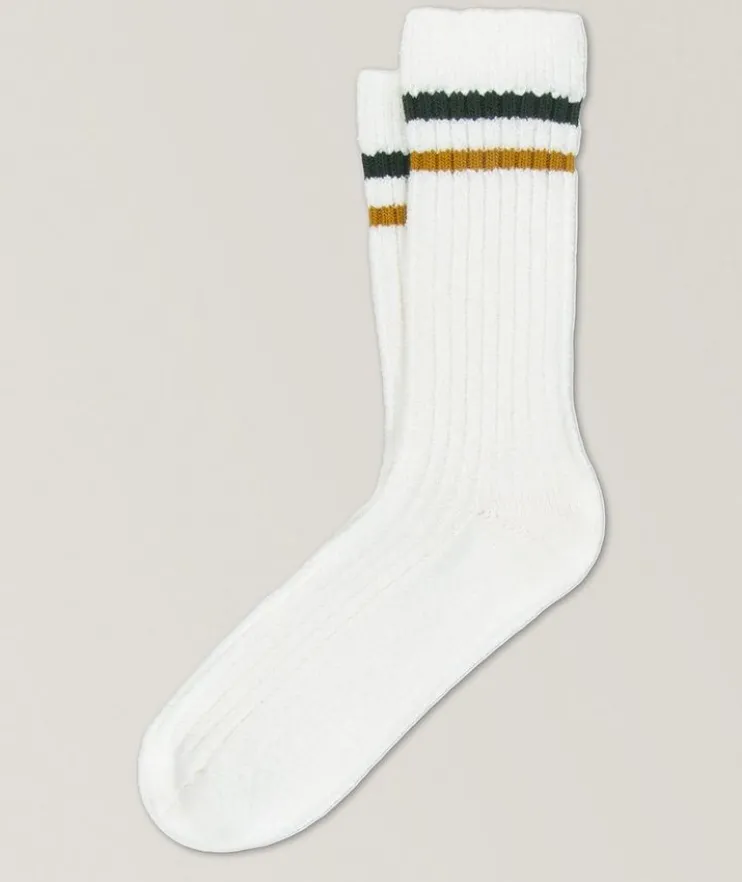 Kauna Cotton-Blend Striped Ribbed Socks
