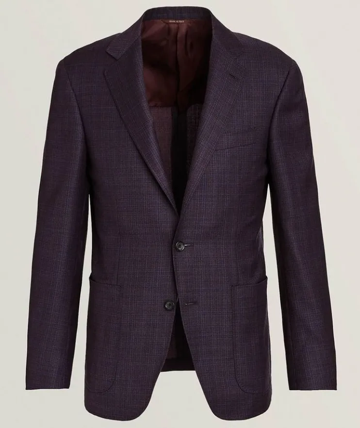 Kei Check Wool-Blend Sport Jacket