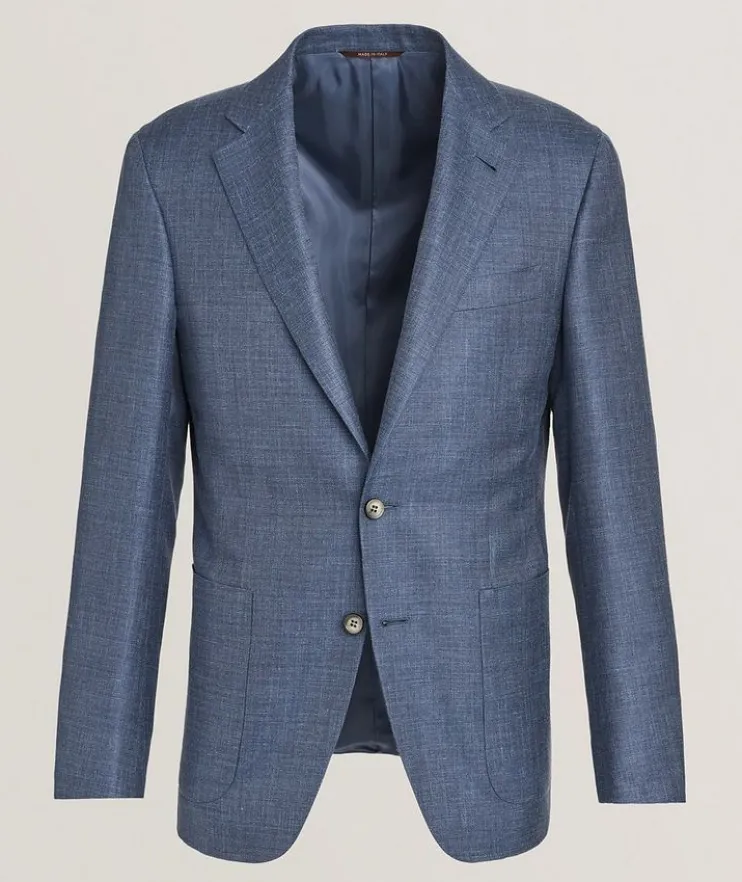 Kei Herringbone Wool-Blend Sport Jacket