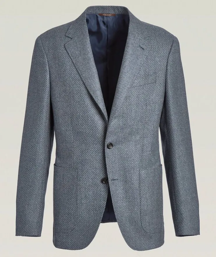 Kei Herringbone Wool Sport Jacket