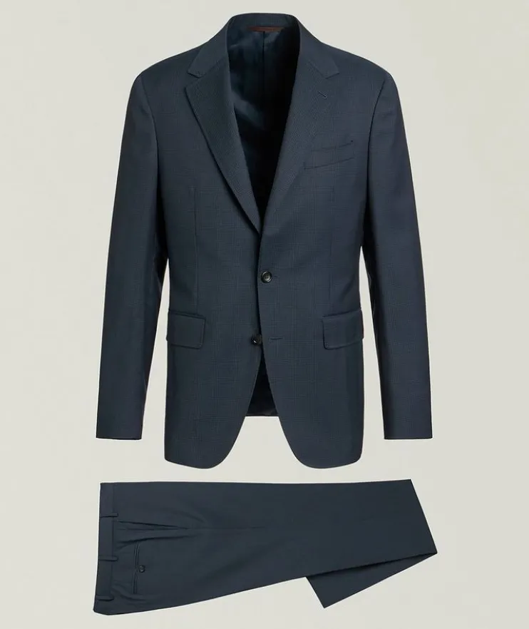 Kei Micro-Check Wool Suit