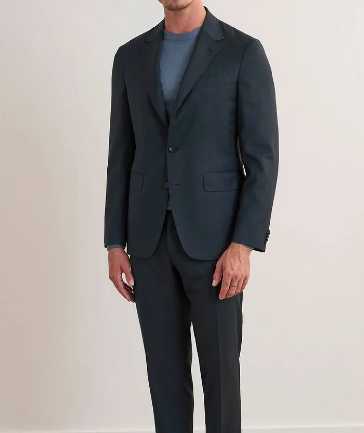 Kei Micro-Check Wool Suit