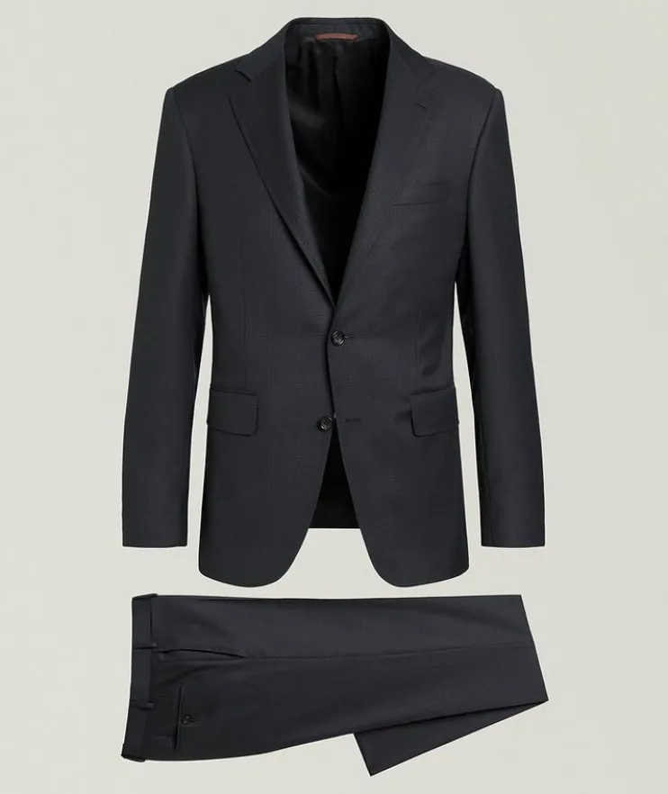 Kei Micro-Check Wool Suit
