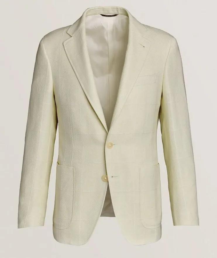 Kei Textured Windowpane Sport Jacket