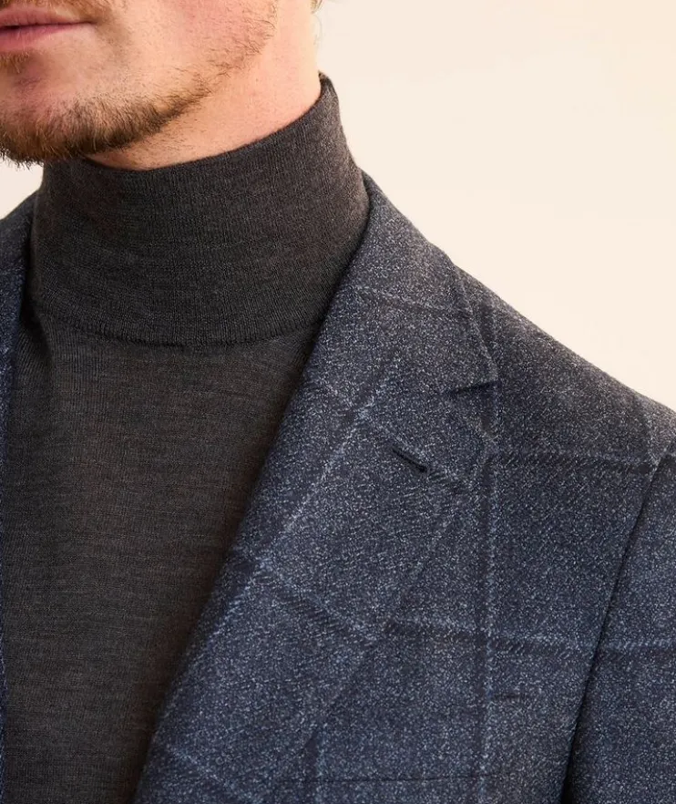Kei Windowpane Wool-Silk Sport Jacket