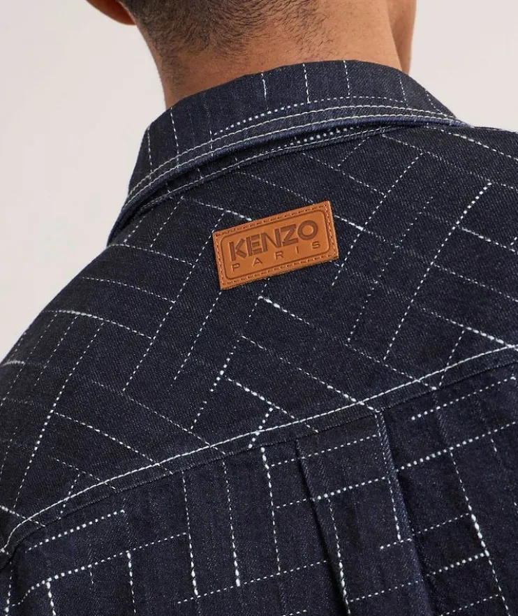 Kenzo Weave Long-Sleeve Jacquard Shirt