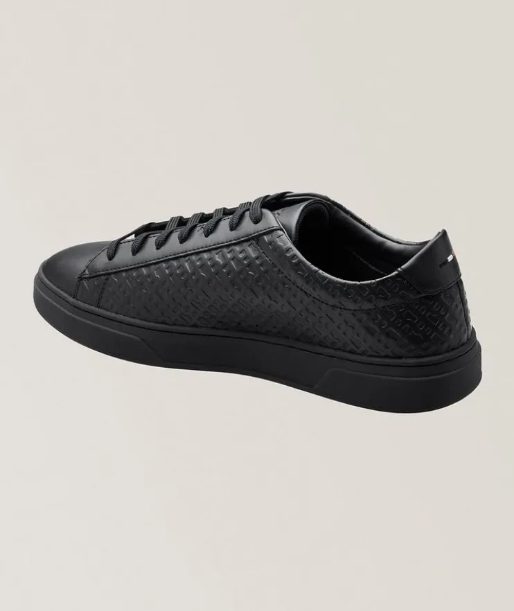Kieran Monogram Leather Tennis Sneakers