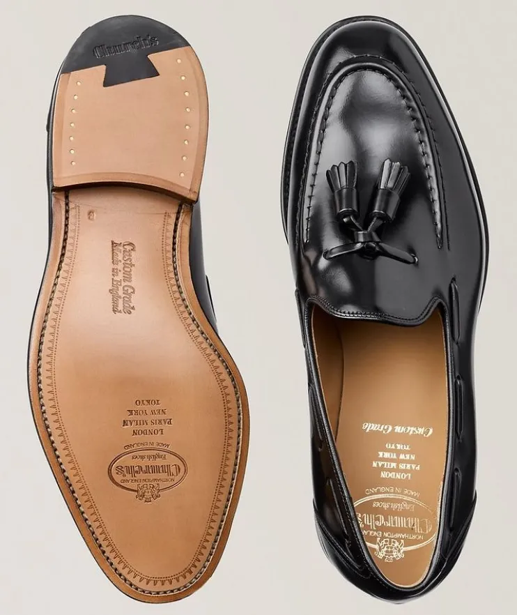 Kingsley Tassel Polished Leather Loafers