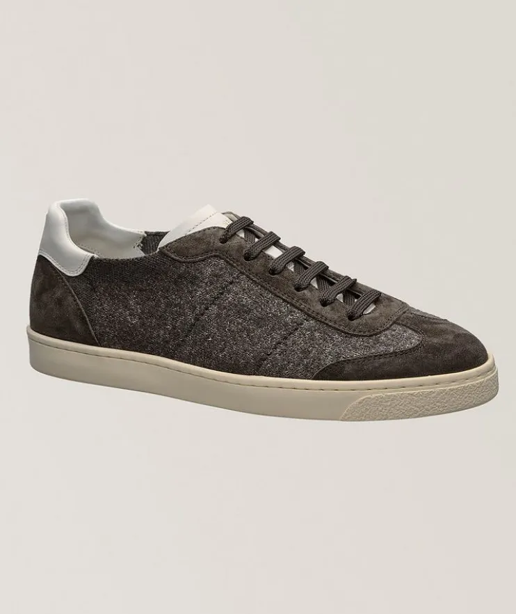 Knit & Suede Sneakers