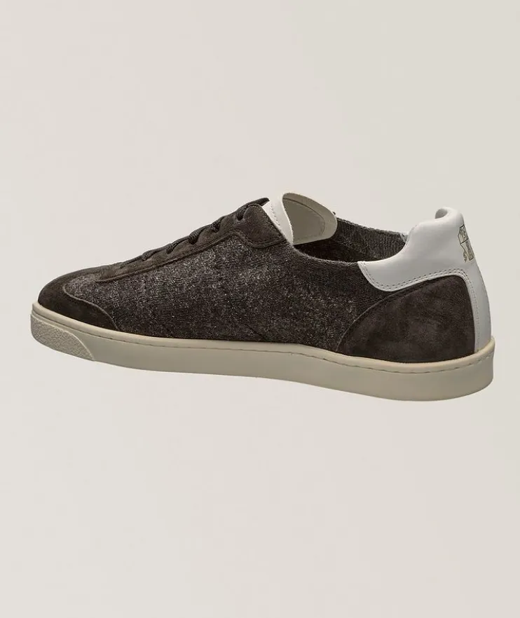 Knit & Suede Sneakers