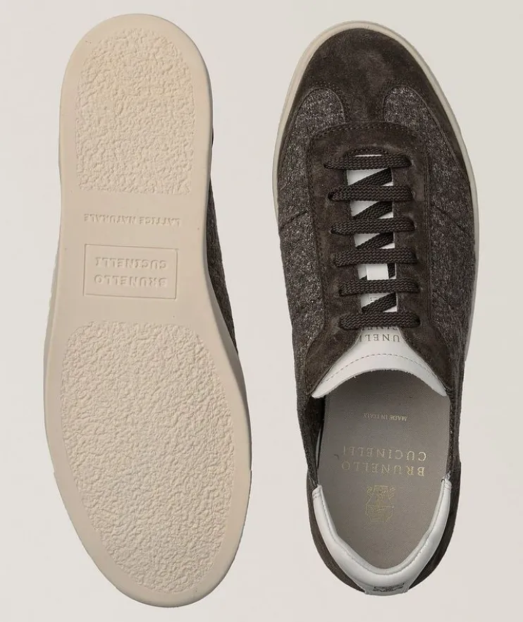 Knit & Suede Sneakers