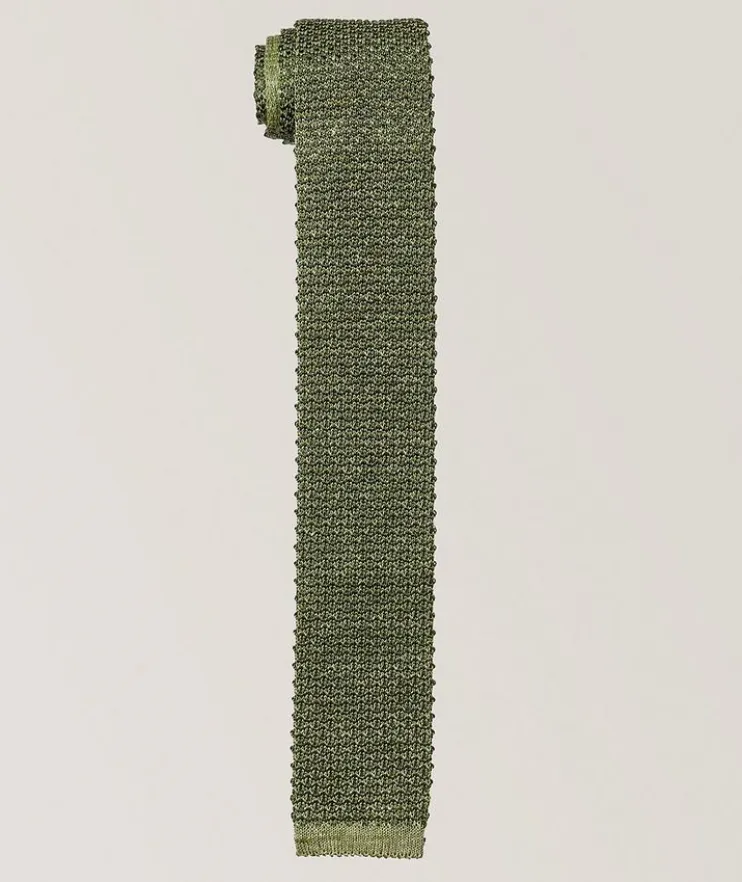 Knit Linen-Silk Tie