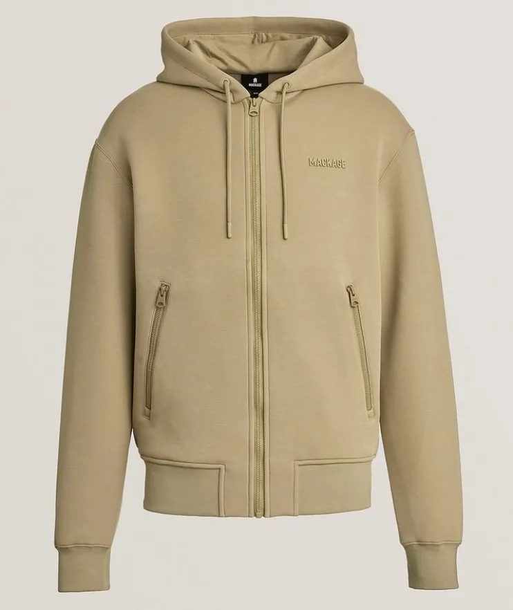 Krystos Double Face Zip-Up Hooded Sweater